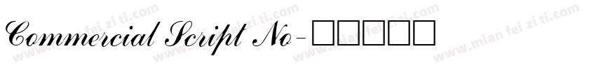 Commercial Script No字体转换